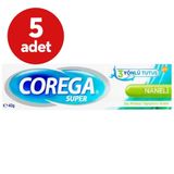 Corega 5x40 gr Naneli Süper Diş Protezi Yapıştırıcı Krem