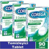Corega Diş Temizleyici Tablet 30'Lu - 3 Adet
