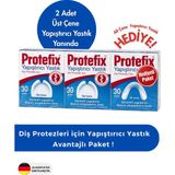 Corega Protefix Diş Protezleri Için Yapıştırıcı Yastık 2 Üst Çene Alana 1 Alt Çene Hediye - standart