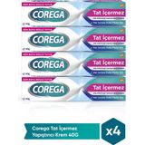 Corega Protez Yapıştırıcı Krem 40 gr x 4 Adet Tat İçermeyen Güçlü Tutuş Ağız Bakımı