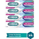 Corega Tat Içermez Diş Protez Yapıştırıcı Krem 40 gr x 4 Adet + Corega Protez Diş Saklama Kutusu