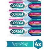 Corega Tat İçermez Diş Protezi Yapıştırıcı Krem 40 gr x 4 Adet Güçlü Tutuş ve Konfor
