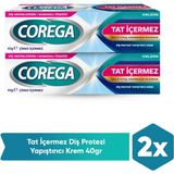 Corega Tat İçermez Yapıştırıcı Krem 40 gr x 2 Tatlandırıcısız Güçlü Tutuş ve Konfor