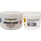 Çörek Otu Kremi Xl Box Büyük Boy White Box 200 ml + Bee Cure Krem 150 ml/Diz Dirsek Iskelet Sırt Bel Kas Agrilarina Masaj Seti