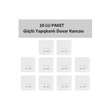 Corelle Kitchen 10 Lu Güçlü Kendinden Yapışkanlı Kancalar Köşe Rafı Banyo Rafı Duş Rafı Kancası, Su Geçirmez Askı