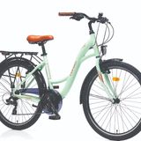CORELLİ 28 GLOWIE 28 JANT 21 VİTES V FREN ALÜMİNYUM KADIN ŞEHİR BİSİKLETİ - MINT (GREENWAY BİSİKLET)