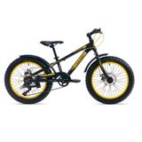 Corelli Fatboy MD Disk Fren 7 Vites 20 Jant Siyah Beyaz Sarı Fat Bike Cocuk Bisikleti