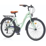 Corelli Glowie 28 Jant 44CM Green Cooper Yeşil Bakır Şehir Bisikleti - Yeşil - Kahverengi
