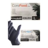 CoreMed Siyah Nitril Eldiven, L Beden, Pudrasız, Latex İçermez
