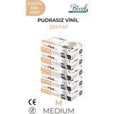 COREMED Vinil Şeffaf Pudrasız Muayene Eldiveni M - 5 Paket 100'lü
