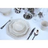 Corinth Yemek Takımı, Üçlü Set, 1 Kişilik, Krem