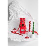 Corney Design Christmas Yılbaşı 3'lü Tasarım Şamdan Mumu - Kırmızı - Yeşil - 3 Adet