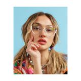 Corney Design Freyde Beyaz Cat Eye Gözlük | Mavi Işık Filtreli | Blue Blocked | Ekran Gözlüğü | Kadın