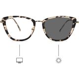 Corney Design London Cat Eye Fotokromik Gözlük - Leopar