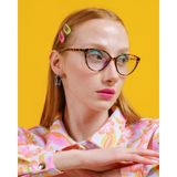 Corney Design Lucas Leopar Gözlük | Cat Eye | Mavi Işık Filtreli | Blue Blocked | Ekran Gözlüğü | Kadın