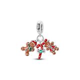 Corney Design Zencefilli Kurabiye Çift Yılbaşı Gümüş Charm