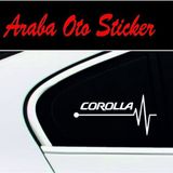 Corolla Kalp Atışı Ritim Oto Sticker (2 Adet