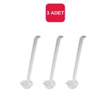 Corona Professional 3 Adet Pc Kepçe Sos Servis Kepçesi Gastronom Şeffaf L250mm No:2 Bo715