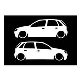 corsa c basık kelebek cam stickeri 2 adet