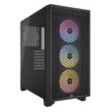 Corsair CC-9020161-EU iCUE 3000D Airflow RGB 750 W Bronze Temperli Cam Mid Tower Siyah Gaming Kasa