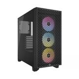 Corsaır Cc-9020161-Eu Icue 3000D Aırflow Rgb Tempered Glass Mıd-Tower Atx Gamıng Case +Cv750 Power Supply Black