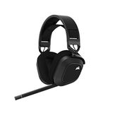 Corsair HS80 RGB Kablosuz Oyuncu Kulaklığı, Dolby Atmos, Uzamsal Ses, Slipstream Teknolojisi, Dinamik RGB Aydınlatma, Discord Serfifikalı, PC/Mac/PS5 vs PS4 Uyumlu, Siyah (CA-9011235-EU)
