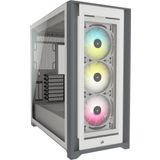 Corsair iCUE 5000X RGB CC-9011213-WW USB 3.1 Type-C Temperli Cam Beyaz E-ATX Mid-Tower Gaming (Oyuncu) Kasa