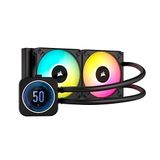 Corsair iCUE H100i Elite LCD XT Sıvı CPU Soğutucu - IPS LCD Ekran - Çift Fan AF120 RGB ELITE - Radyatör 240 mm - Intel® LGA 1700, AMD AM5 ve Plus için uygundur - Siyah