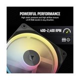 Corsaır Icue Link LX120-R Rgb 120MM Pwm Ters Fanlar - Üçlü Fan Kiti - Düşük Gürültülü, Corsaır Manyetik Kubbe Rulman, Çift Işık Döngüsü, Corsaır Quikturn Vidaları, Sıfır Rpm Modu - Siyah - 0 - Siyah