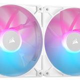 CORSAIR iCUE LINK RX140 RGB 140mm Kasa Fanı İkili Paket, iCUE Link Hub Dahil - Beyaz (CO-9051024-WW)