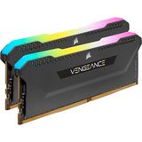 Corsair Vengeance RGB Pro SL 16GB (2x8) 3200MHz CL16 CMH16GX4M2Z3200C16 DDR4 Ram Bellek Siyah Oyun ve Tasarım Uyumlu