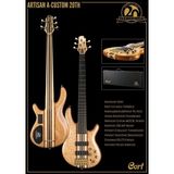 Cort A4 Custom 20TH Nat Bass Gitar, Çantalı, Naturel - standart - Çok Renkli