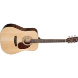 Cort Akustik Gitar, Open Pore, Masif Ladin Kapak, Arka&