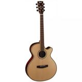 Cort Çin As-S5 Nat Elektro Akustik Gitar, Çantalı, Masif Sitka Ladin