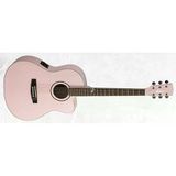 Cort Çin Jade2f-Ppm Elektro Akustik Gitar Kılıflı, Soluk Pembei Metali