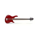 Cort Endonezya Ab5plustr Cort Ab5plustr Bass Gitar, Aktif 5 Telli, Trans Kırmızı