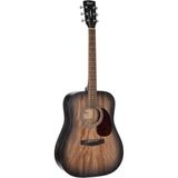 Cort Endonezya Akustik Gitar, Open Pore Trans Black Burst, - Antik Sunburst