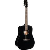 Cort Endonezya Cort EARTH60BK Akustik Gitar | Siyah - Masif Ladin Kapak