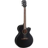 Cort Endonezya Cort Sfx-Mebks Elektro Akustik Gitar - Siyah Satin (Orta Seviye) | Ergonomik Ince Gövde, Cutaway Tasarımı, Cort CE304T Eq ve Modern Mat Siyah Kaplama