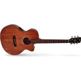 Cort Endonezya Cort Sfx-Mem Op Elektro Akustik Gitar - Open Pore (Orta Seviye) | Ince Kasa (Slim Body) Tasarımı, Tamamı Maun (All-Mahogany) Gövde, Cort CE304T Eq ve Doğal Mat Bitiş