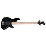 Cort Njs5bk Bas Gıtar, 5 Tellı, Sıyah, Cantalı