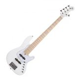 Cort Njs5wht Bass Gitar, 5 Telli, Çantalı, Beyaz