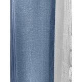 Cortibo Alaska Keten Fon Perde Indigo Tek Kanat (Pilesiz) - 80 x 250 cm - Açık İndigo