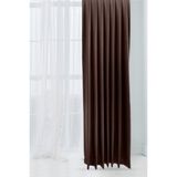 Cortibo Alaska Keten Kahverengi Tek Kanat Pilesiz 80x270 cm Fon Perde