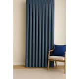 Cortibo Barcelona Kadife Dokulu Fon Perde Indigo (Pilesiz) - 80 x 250 cm