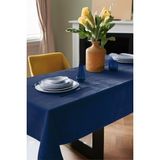 Cortibo Barcelona Kadife Dokulu Masa Örtüsü Lacivert - 150 x 220 cm