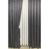 Cortibo Harmony Serisi Püsküllü Fon Perde Antrasit & Açık Gri - 1'e 3 Sık Pile, 140 x 250