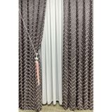 Cortibo Harmony Serisi Püsküllü Fon Perde Pudra - 1'e 2 Seyrek Pile, 140 x 270