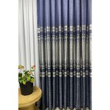Cortibo Venedik 1'e 3 Sık Pileli Pano Fon Perde - Lacivert, 80 x 270