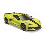 Corvette C8 1:24 Sarı Metal Maket Araba Birebir Orjinal